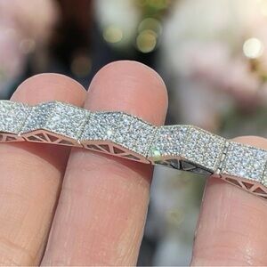 🌺Unique Sterling Pave Bracelet